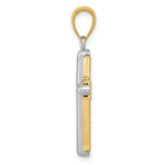 14k Two-tone Cross Pendant