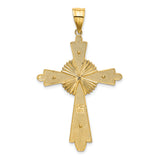 14k Two-Tone Polished Cross Pendant