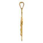 14k Polished Satin and D/C Crucifix Pendant