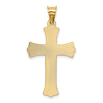 14k Polished Satin and D/C Crucifix Pendant