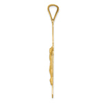14k Polished Satin and D/C Crucifix Pendant