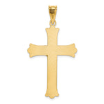 14k Polished Satin and D/C Crucifix Pendant