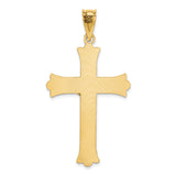 14k Polished Satin and D/C Crucifix Pendant