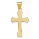 14k Polished Satin and D/C Crucifix Pendant