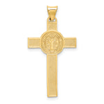 14k Two-Tone St. Benedict Medal Crucifix Cross Pendant