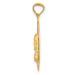 14K w/Rose and White Rhodium D/C Sagrado Corazon Oval Pendant