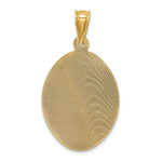 14K Polished D/C Sagrado Corazon Oval Pendant