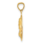 14K w/Rose and White Rhodium D/C Sagrado Corazon Pendant