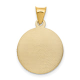 14K w/Rose and White Rhodium D/C Sagrado Corazon Pendant
