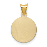 14K Polished D/C Corpus Circle Pendant