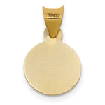 14K w/Rhodium Polished D/C Lady Of Guadalupe Circle Pendant