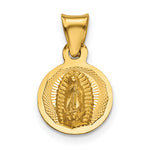 14K Polished D/C Lady Of Guadalupe Circle Pendant