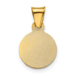 14K Polished D/C Lady Of Guadalupe Circle Pendant