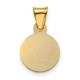 14K Polished D/C Lady Of Guadalupe Circle Pendant