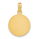 14K Polished D/C Lady Of Guadalupe Circle Pendant