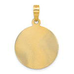 14K Polished D/C Lady Of Guadalupe Circle Pendant