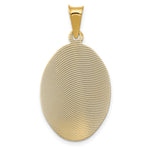 14K Polished D/C  Lady Of Guadalupe Oval Pendant