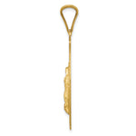 14K Polished D/C  Lady Of Guadalupe Oval Pendant