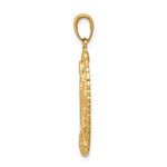 14K Polished Our Lady Of Guadalupe Oval Disc Engraved Pendant