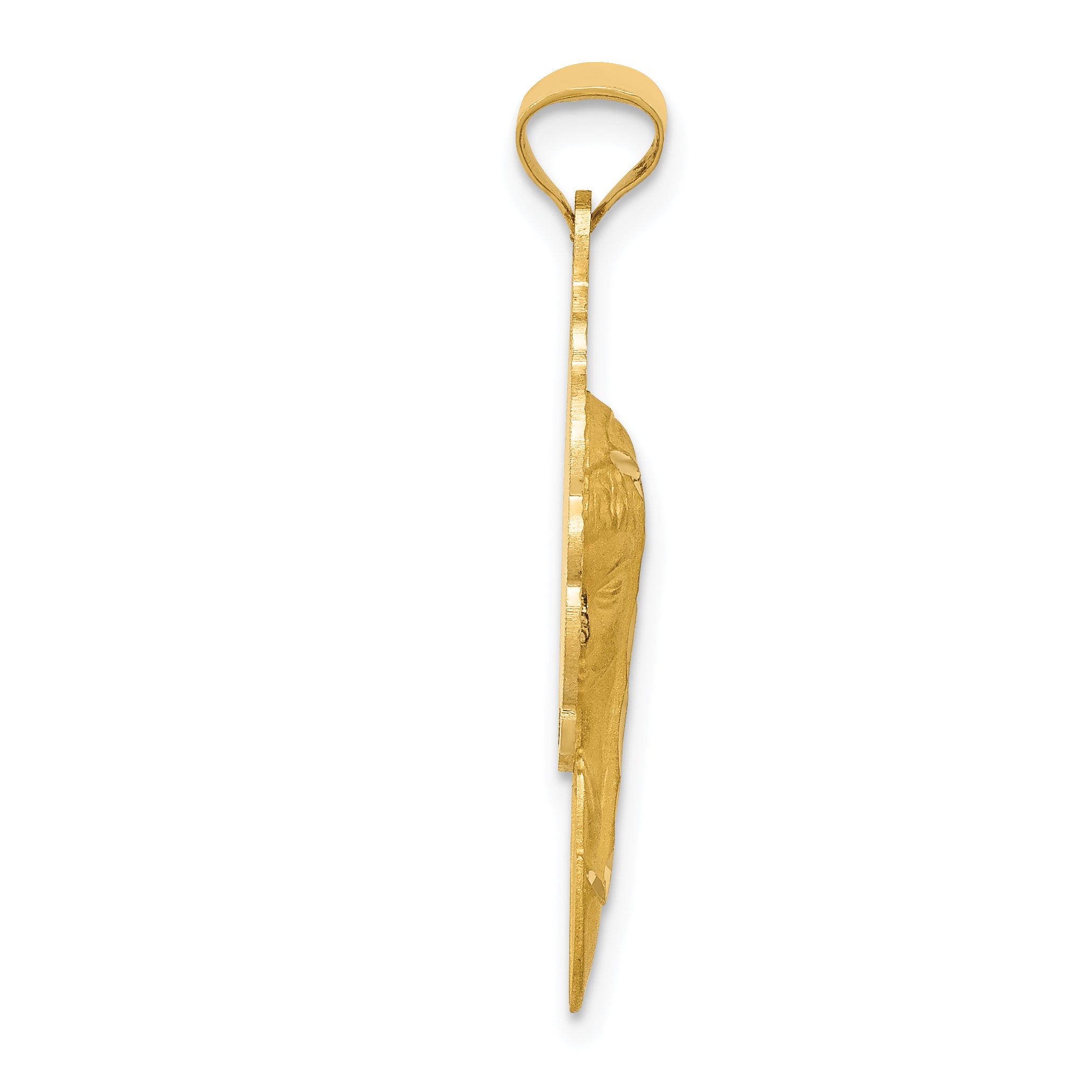 14k Satin and Polished Mary Pendant