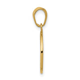 14K Gold Satin And Polished Saint Francis Medal Pendant