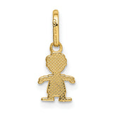 14k Polished Little Boy Pendant