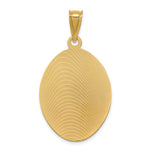 14K w/Rhodium D/C Lady Of Guadalupe Oval Pendant