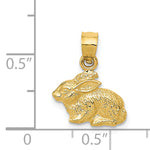 14k Polished Rabbit Pendant