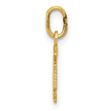 14k Diamond-cut Polished RN Nurse Pendant
