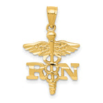 14k Diamond-cut RN Pendant