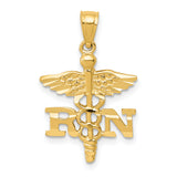 14k Diamond-cut RN Pendant