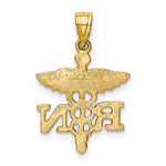 14k Diamond-cut RN Pendant