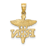 14k Diamond-cut RN Pendant