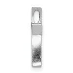 14k White Gold Polished Cross Chain Slide w/ textured back