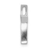 14k White Gold Polished Cross Chain Slide w/ textured back