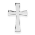 14k White Gold Polished Cross Chain Slide w/ textured back