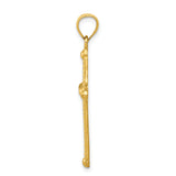 14k Polished Braided Cross Pendant
