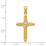 14k Polished Braided Cross Pendant