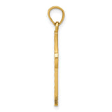 14k Diamond-cut Latin Cross Pendant