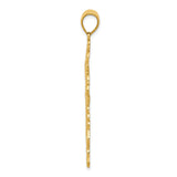 14k Polished Fancy Cross Pendant