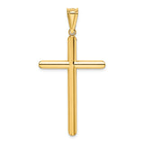 14k Polished Tube Cross Pendant
