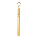 14k Polished Tube Cross Pendant