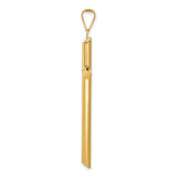 14k Polished Tube Cross Pendant