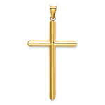 14k Polished Tube Cross Pendant