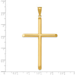 14k Polished Tube Cross Pendant