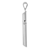 14k White Gold Polished Tube Cross Pendant