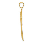 14k Diamond-cut Cross Pendant