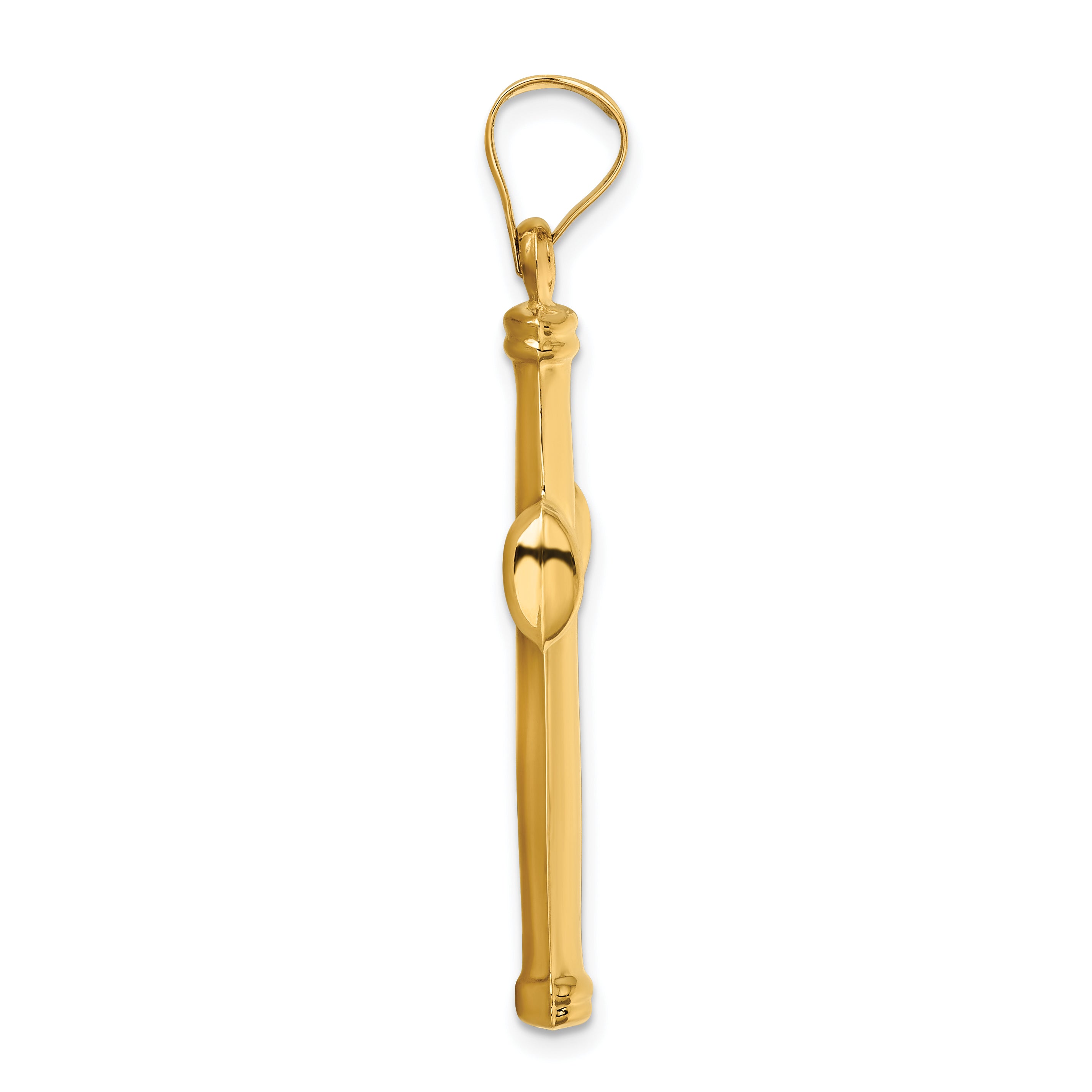 14k Polished Stamping Cross Pendant