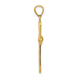 14k Polished Rounded Cross w/-X- Center Pendant