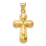 14k Polished Stamping Cross Pendant